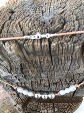 Load image into Gallery viewer, Silver, pearl and leather necklace